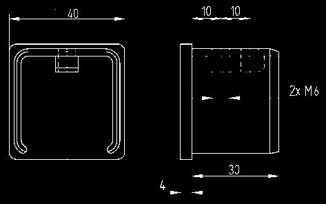 CN4404040 Geslepen 40 x 40 mm