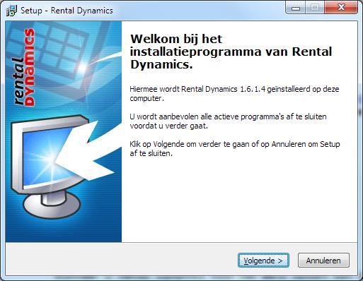 3. Installatie Visual Rental Dynamics 3.