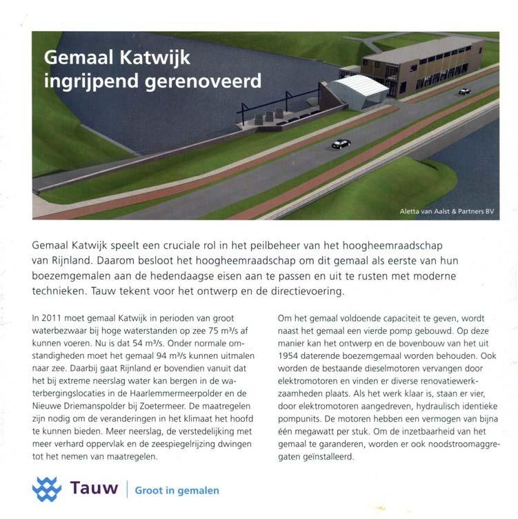 Gemaal Katwijk speelt een cruciale rol in het peilbeheer van het hoogheemraadschap van Rijnland.