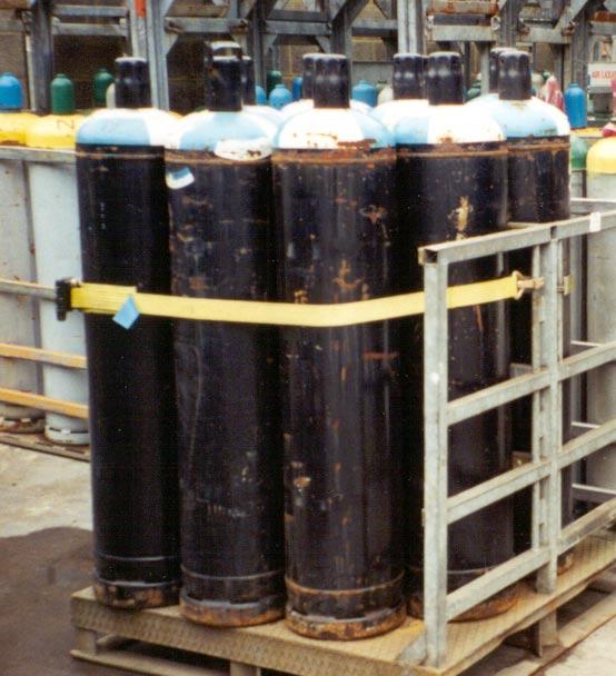 Fiche 28 (Analyse): Het hanteren van drukcontainers voor samengeperste gassen Identificeer de flessen en de chemische producten Gebruik nooit onbekende gassen Maak een inventaris van de flessen