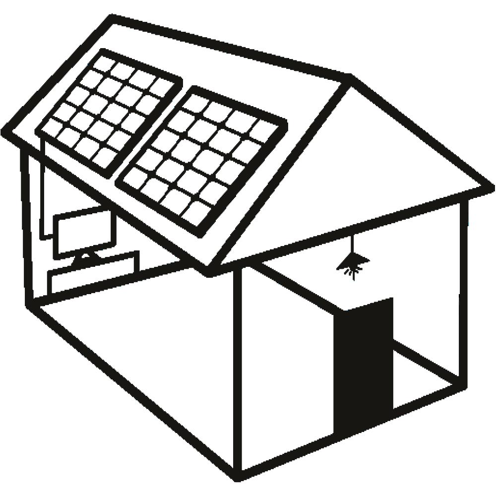 Zonnepanelen Zonnepanelen voor elektrische opwekking Op de zon georiënteerde daken van de woningen worden zonnepanelen geplaatst.