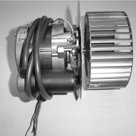 nde) Bevestigingsconsole motor 8 mm Ventilatorwiel voor motorkoeling UDSA-4E mod. 025 t.e.m 030 (rotatierichting :