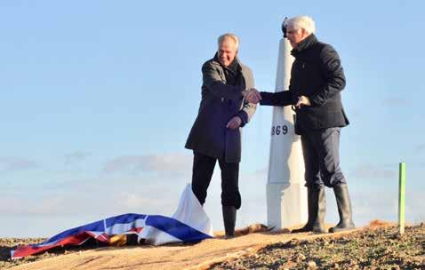 van de Provincie Zeeland, de plaats van de nieuwe grenspalen. Door de uitbreiding van het Zwin met 120 ha, kwamen drie van de 19de-eeuwse grenspalen in het uitbreidingsgebied te staan.