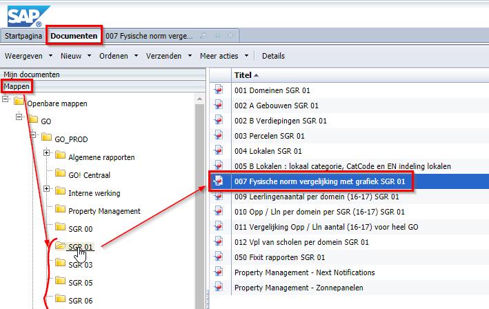 7. Bijlage: fysische norm raadplegen in BI (FMIS) De handleiding om Flexible Reports te openen, vind je op http://pro.go.be/blog/documents/05.01.