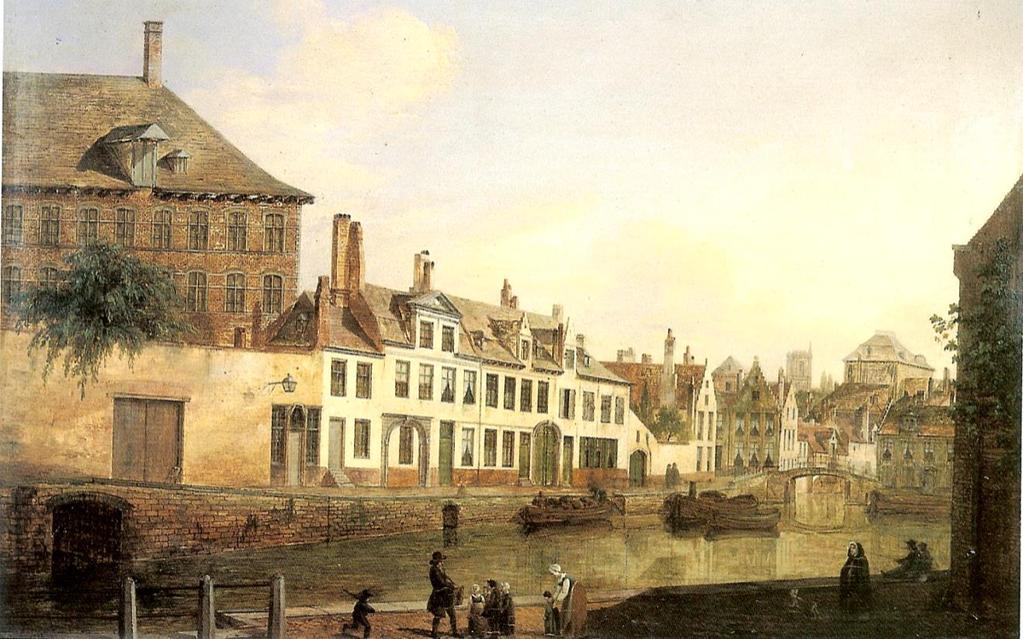Augustijnenkaai Schilderij van 1822 van De Noter.