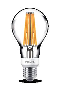 Toevoeging aan het portfolio; nieuwe lamp vormen (A67, ST64, G120) en wattages LED lighting Klassieke LED-gloeidraadlampen Philips Classic LED-gloeidraadlampen voor decoratieve verlichting.