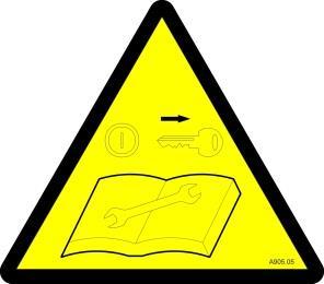 8.1. Betekenis van waarschuwingstekens LET OP- Houd voldoende afstand van de doorzaaimachine om ongevallen te voorkomen. A904.03 A904.