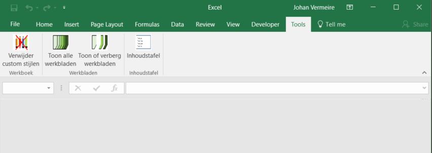 Aangezien een Excel Add-in code (en dus macro s) bevat, dien je Excel toelating te geven om deze macro s toe te staan.