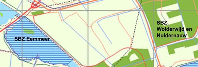 3 Effecten op Natura 2000- gebieden Figuur 3 Ligging van de haven in Bunschoten-Spakenburg (rode stip) ten opzichte van omringende Natura- 2000- gebieden.