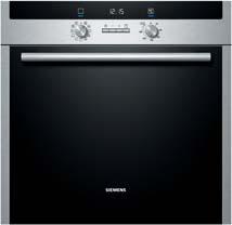 liter 1) Koelfront 30 C 2) Automatisch snel voorverwarmen Elektronische klok 899 899,99 HB 83K552 Combi-oven, 45 cm hoog, inox Katalytische achterwand 3 verwarmingswijzen