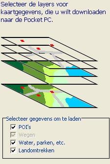 Kaartkleuren en dessins Smart 2005 voor Pocket PC Gebruikershandleiding Om toegang te krijgen tot de afdeling Desktopkleuren: Desktop toets Instellingen Kleuren.