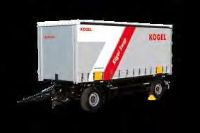 Kögel gesloten opleggers Kögel voldoet aan de hoge eisen van het goederenverkeer bij het transport van kwetsbare goederen met zijn koelkoffers en boxen voor droge vracht.
