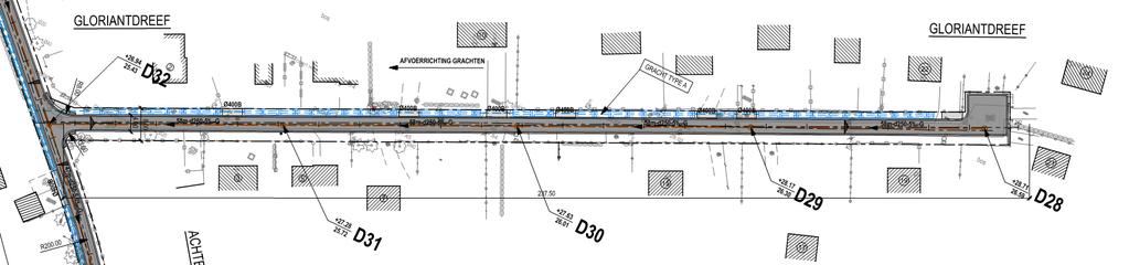 Gloriantdreef - vuilwater riolering onder rijweg - afvoer