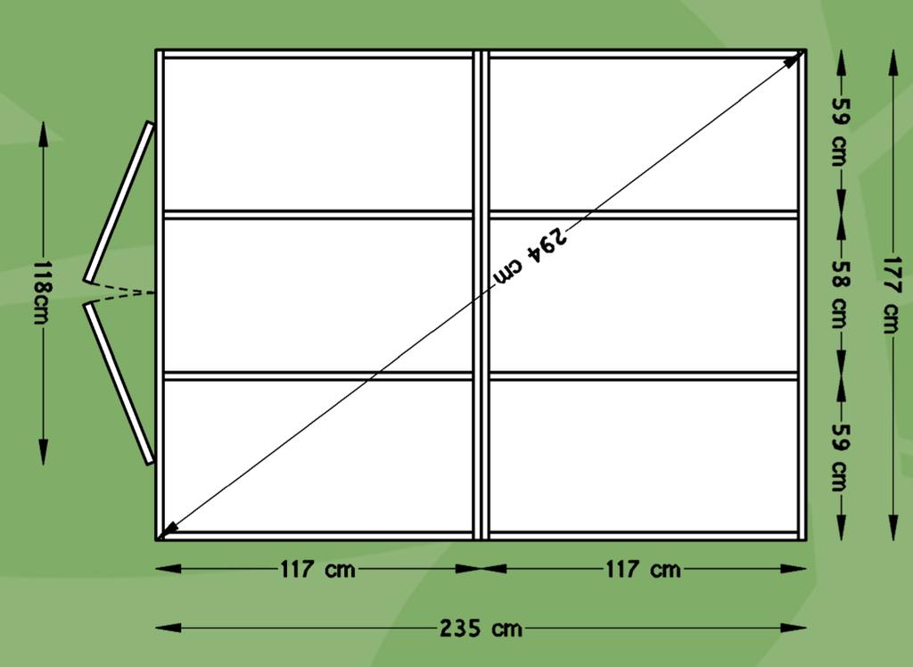 ingang 165 cm *uiterst stabiele,