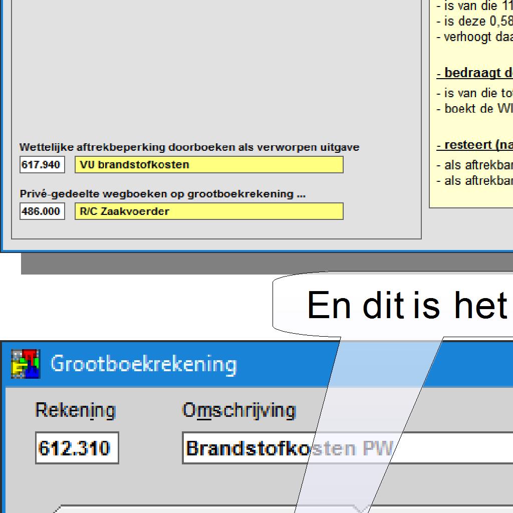 zodat u ziet wat de WINexpert+ daarmee zal doen.