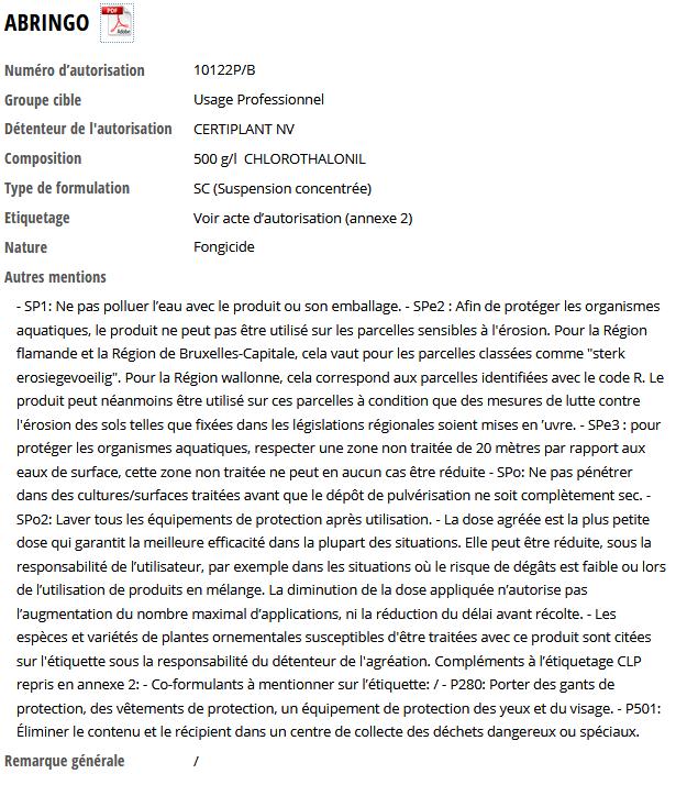 FYTOWEB 40-tal producten 0 toegelaten voor bio H317