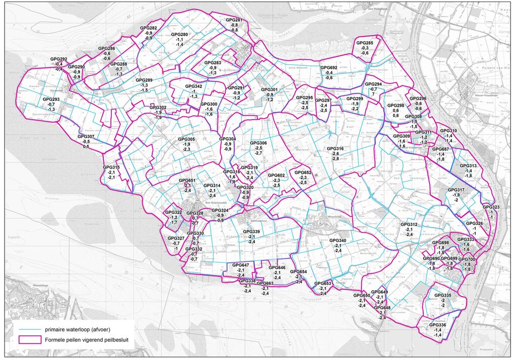 Toelichting ontwerp peilbesluit Tholen Bijlagen Bijlage 2: Kaart