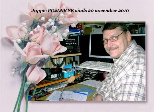 Op zaterdag 20 november 2010 is Jappie PD2LNB om 04.15 uur in zijn slaap overleden aan de gevolgen van een kortstondige ernstige ziekte.