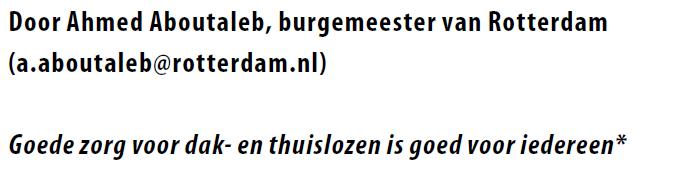 1.Vooral veel gegevens Voorbeeld 2: Dak- en thuislozen in