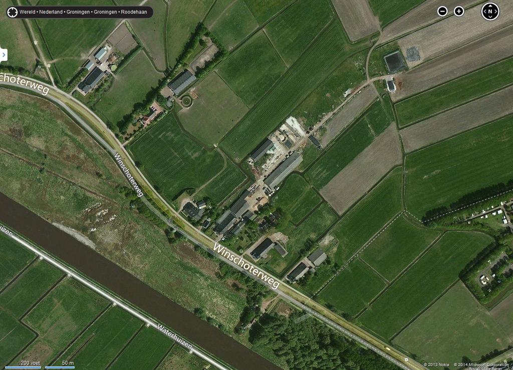 5 Afbeelding 1: Overzicht van de situatie Locatie mestverwerkingsinstallatie Winschoterweg 11 2.