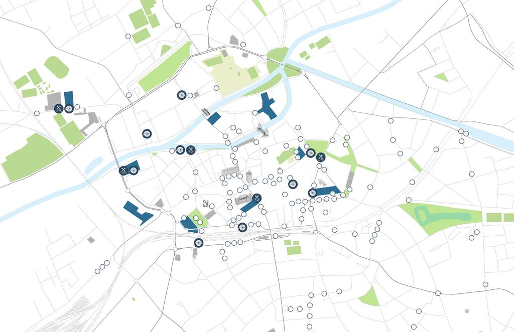 Het gereedschap is met stalen kabels bevestigd aan de zuil. Verder vind je er een Q-code waarmee elke smartphonegebruiker meteen surft naar m.parko.be. Op deze website krijg je dan handige fietsreparatietips te zien.