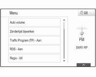 Voordelen van RDS Op het display verschijnt de programmanaam van de zender in plaats van de frequentie. Tijdens het zoeken naar zenders stemt het infotainmentsysteem alleen af op RDS-zenders.