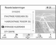 Selecteer de desbetreffende subcategorie om alle POI's binnen een subcategorie weer te geven. Blader door de lijst en selecteer de gewenste POI. Het scherm met de bestemmingsdetails wordt weergegeven.