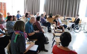 Daarna splitste de groep zich op en brachten medewerkers uit de praktijk een lezing, verzorgden ze een