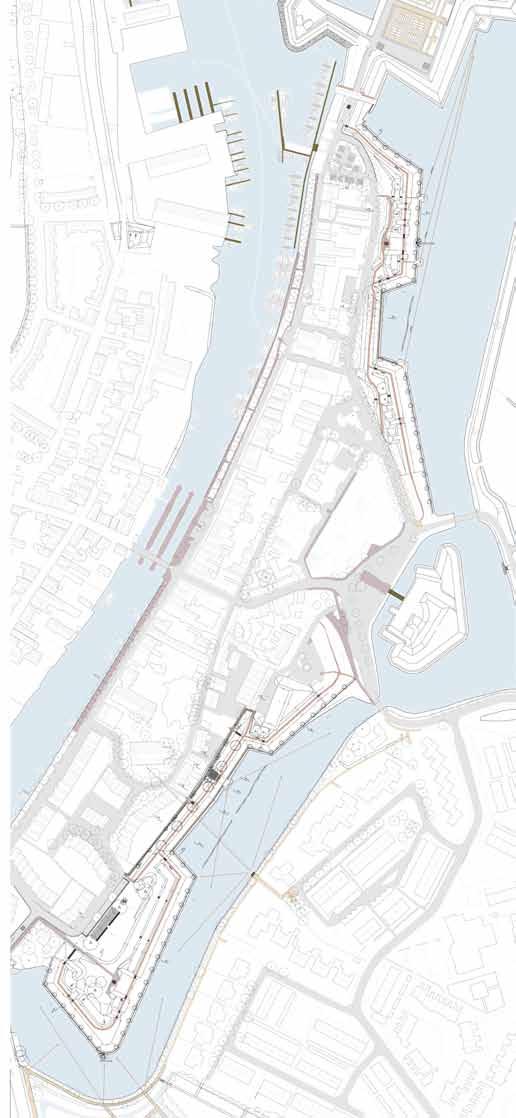 Uitwerkingstekening schietbaan Muiderslot (Stelling van Amsterdam) referentie beleefbaar maken schietbaan Muiderslot meubilair kanonnen (te plaatsen in plan) kanonnen (toekomstige