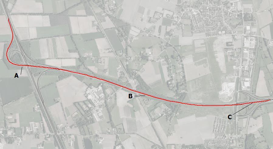 3.4.4 A77 tussen knooppunt Rijkevoort en aansluiting Boxmeer Op de A77 wordt op drie wegvakken de etmaalintensiteiten aangepast.