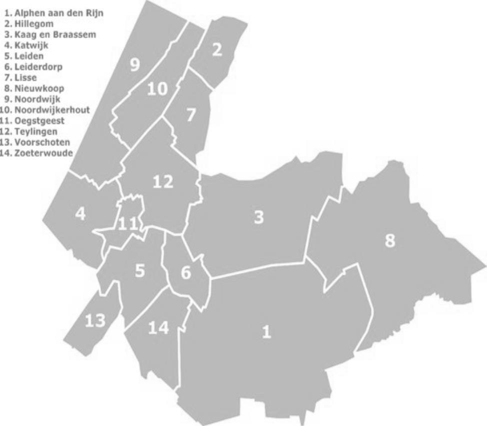 Werkgebied van de 6 SWV en van Rijncoepel binnen regio Leiden SWV Wantveld SWV Noordwijk-Binnen SWV Herenstaete SWV Stevenshof SWV Zorgsaam Leiden SWV Voorschoten Samenvatting Jaarverslag