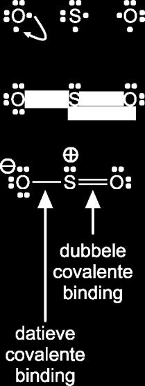 7. Datieve covalente binding of donor-acceptorbinding Formele lading De structuur van sommige moleculen kan soms niet volledig verklaard worden met gewone covalente bindingen.