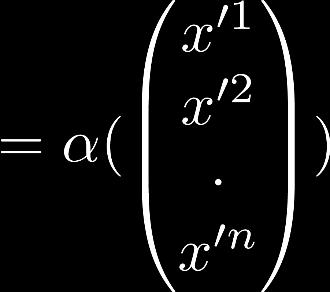 Hoe transformeren 1-vormen? Stel we hebben (lineaire) coördinaten transformatie: Nieuw Oud Conclusie: Als de coördinaten van een gewone vector transformeren m.b.v. de matrix L, dan transformeren de coördinaten van een 1-vorm m.