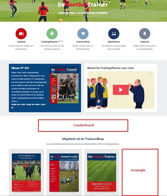 kaart 2019 Website devoetbaltrainer.nl Rectangle Een rectangle is een opvallende vierkante banner aan de rechterkant van de pagina.