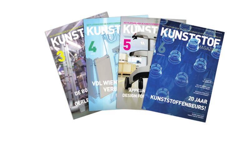 MAGAZINE Kunststof Magazine is op afstand het grootste en meest gelezen vakblad in de innovatieve wereld rond kunststoffen in Nederland en België.