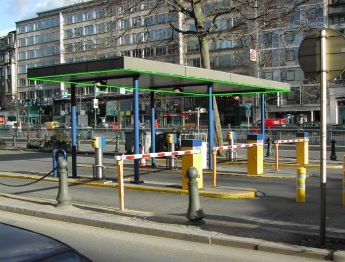 Luifeltje (open kiosk) opgenomen op het hoogste niveau