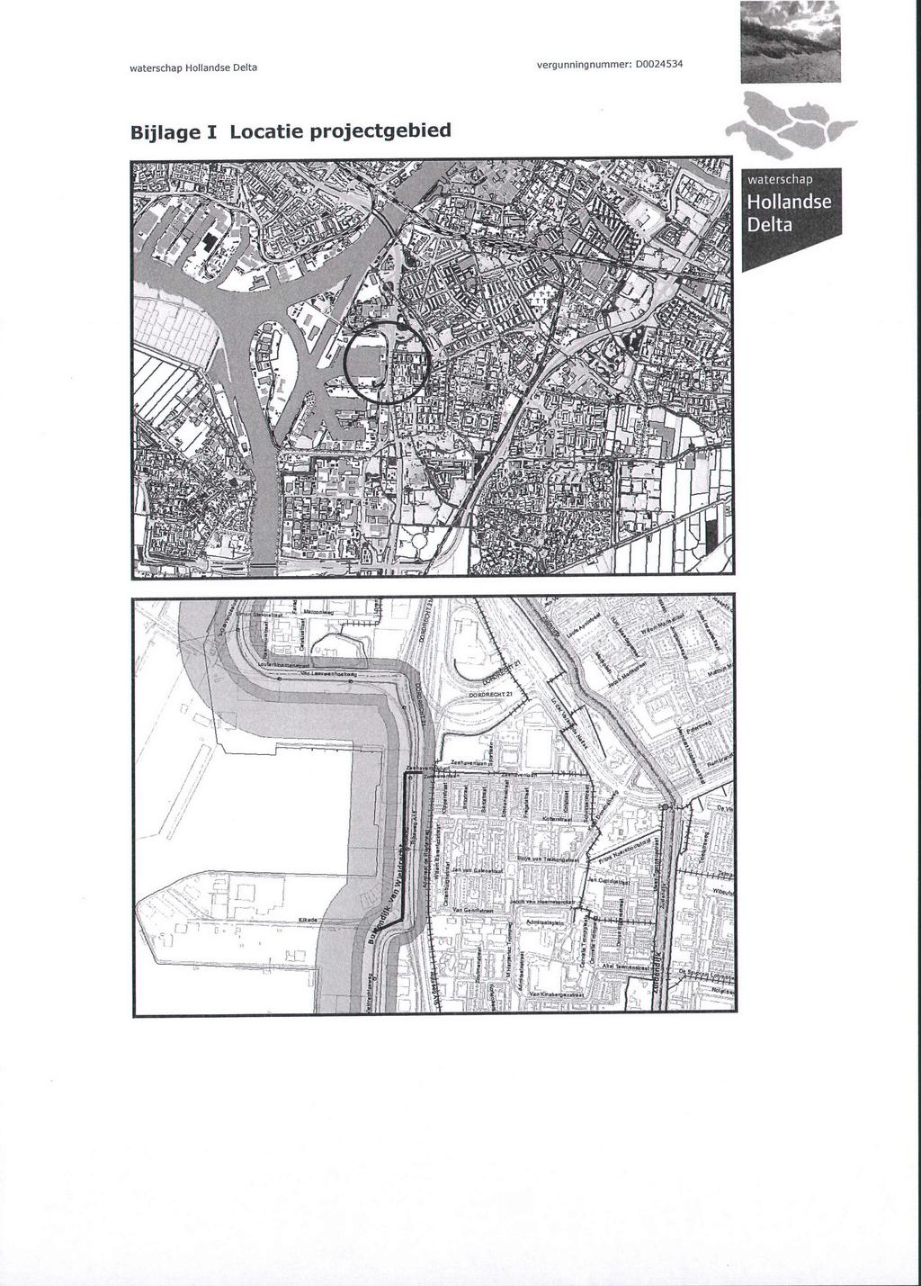 vergunnngnummer: D0024534 waterschap Hollandse Delta Bjlage I Há» Locate projectgebed P 4 I l-rr- - t ktalaanímŕ*c \ğ Ŝ«'orí"'stBVnsrät î It 1 ; 0 f V