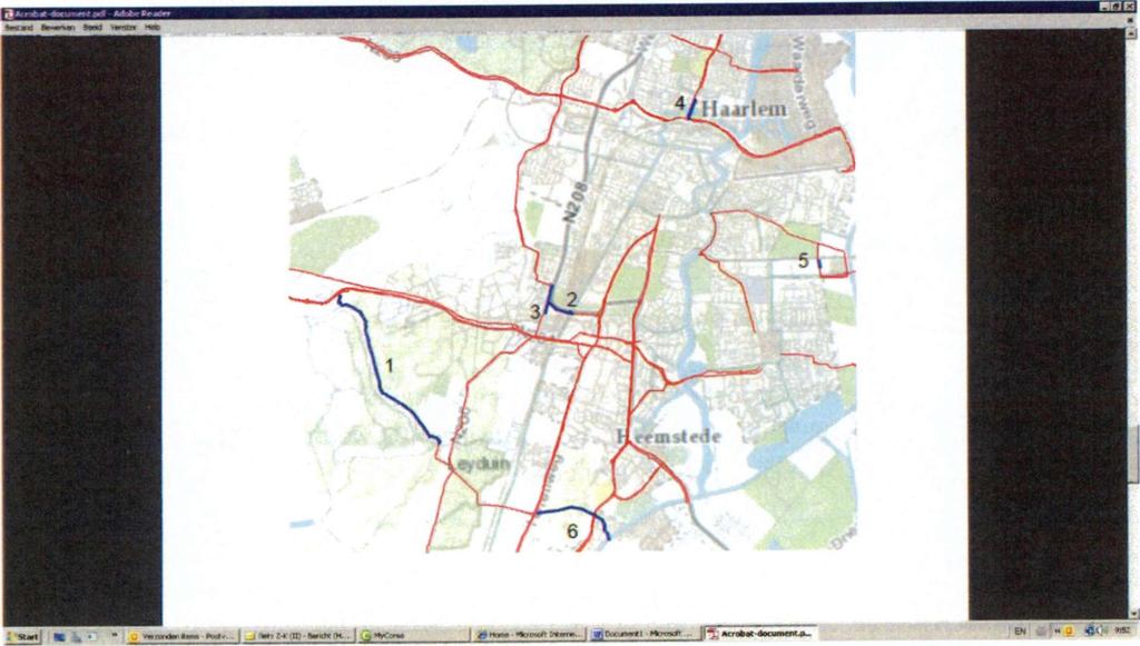 3 2.3.1 Missinglinks De missing links zijn: 1. Bloemendaal / Zandvoort: fietspad Oase/ Zandvoortselaan 2.