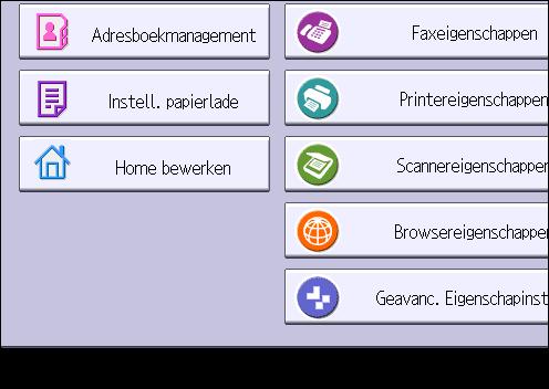 Het [Home]-scherm gebruiken 3.