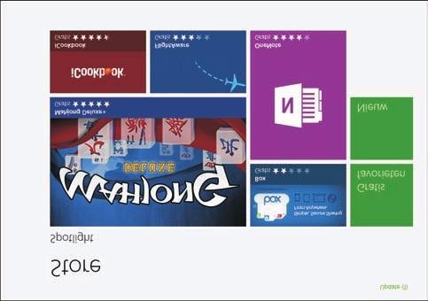 Kennismaken met Stel dat u bijvoorbeeld in de Windows store bent (zie verderop) en u zoekt een bepaalde app. Dan gebruikt u hiervoor de algemene zoekopdracht in de charmbalk.