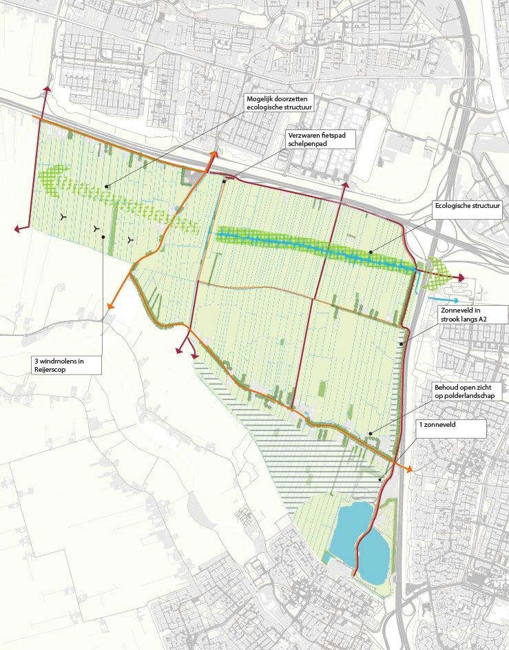 Mogelijke uitwerking van de scenario s De Kreek Nieuw Rijnenburg Poldergroep PERSPECTIEF PERSPECTIEF PERSPECTIEF MOGELIJKE FASERING WONINGBOUW IN RIJNENBURG NA 2030 Raadscenario 3 ENERGIEOPBRENGST 6