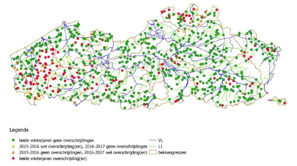 Volgende criteria definiëren een MAP-meetpunt: het afstroomgebied stroomopwaarts van het meetpunt, dat daadwerkelijk afwatert naar het meetpunt is hoofdzakelijk agrarisch van karakter; er is geen