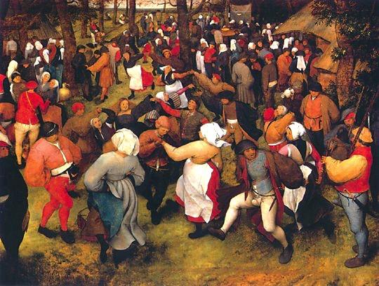 Pieter Brueghel De Oude 1525-1569 BruiloLsdans in Open