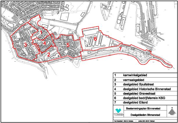 Gebiedsindeling binnenstad 4.3 Ruimtelijke structuur plangebied 4.3.1 Historische ontwikkeling Het dorp Oud-Vlissingen is ontstaan bij de aanlegplaats van een veer nabij de monding van een oude watering.