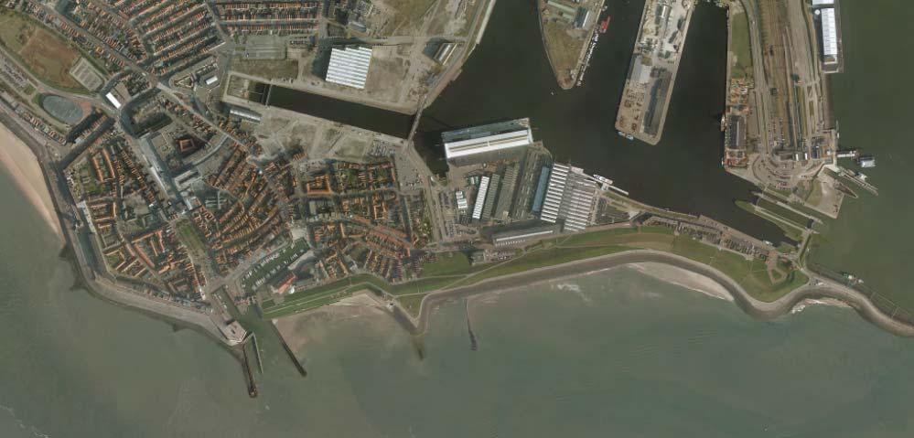 Satelliet opname binnenstad Vlissingen omstreeks 2009 4.3.