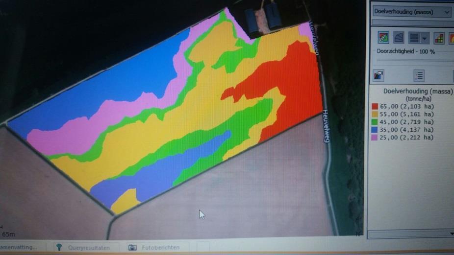 De totaal te strooien hoeveelheid komt overeen met de werkelijkheid. Door op deze manier te strooien komen de mineralen en organische stof daar waar het gewenst is.