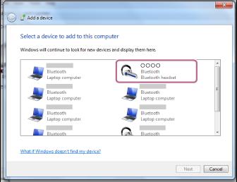 Als de apparaten niet verbonden zijn, raadpleegt u "Verbinden met een gekoppelde computer (Windows 7)". Als [] niet op het scherm verschijnt, probeer dan opnieuw vanaf stap 3.