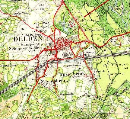 3.5 Delden - 18 - Historie De kern Delden is een oud esdorp met een agrarische oorsprong. Met de komst van Twickel veranderde het dorp ingrijpend en werd de invloed van het landgoed steeds groter.