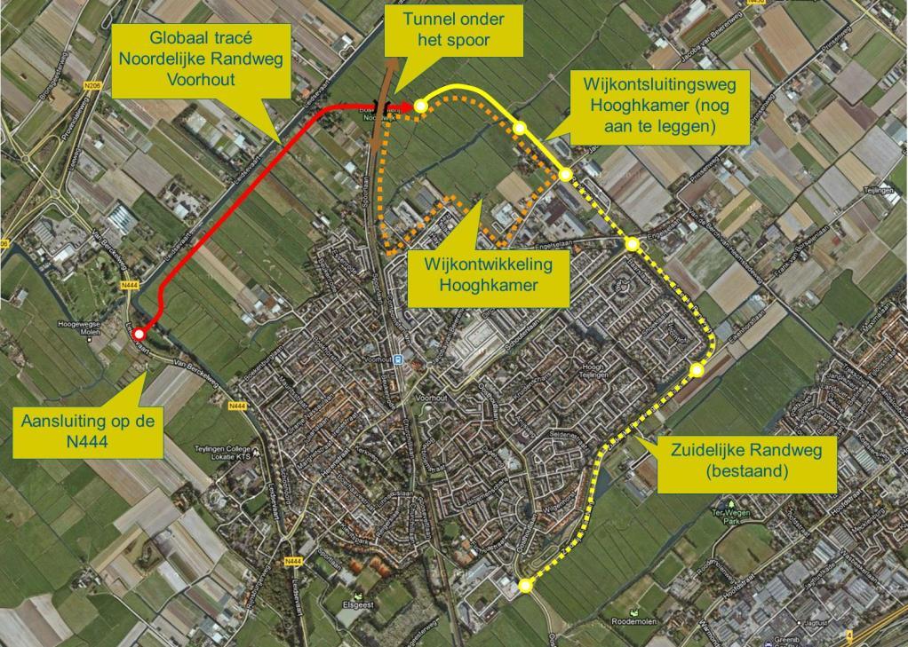 De Randweg gaat een nieuwe verbinding vormen tussen de N444 en de Jacoba van Beierenweg, waarmee, in combinatie met de wijkontsluitingsweg Hooghkamer, effectief een nieuwe verbinding wordt