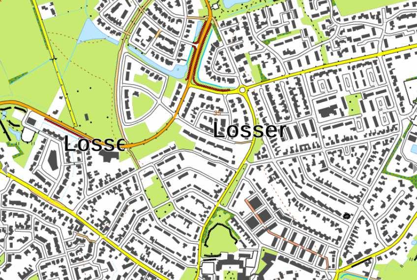 2 Het plangebied 2.1 Situering Het plangebied is gesitueerd aan de Lutterstraat 61 te Losser. Het ligt in de woonkern Losser en wordt aan alle zijden omgeven door stedelijk gebied.